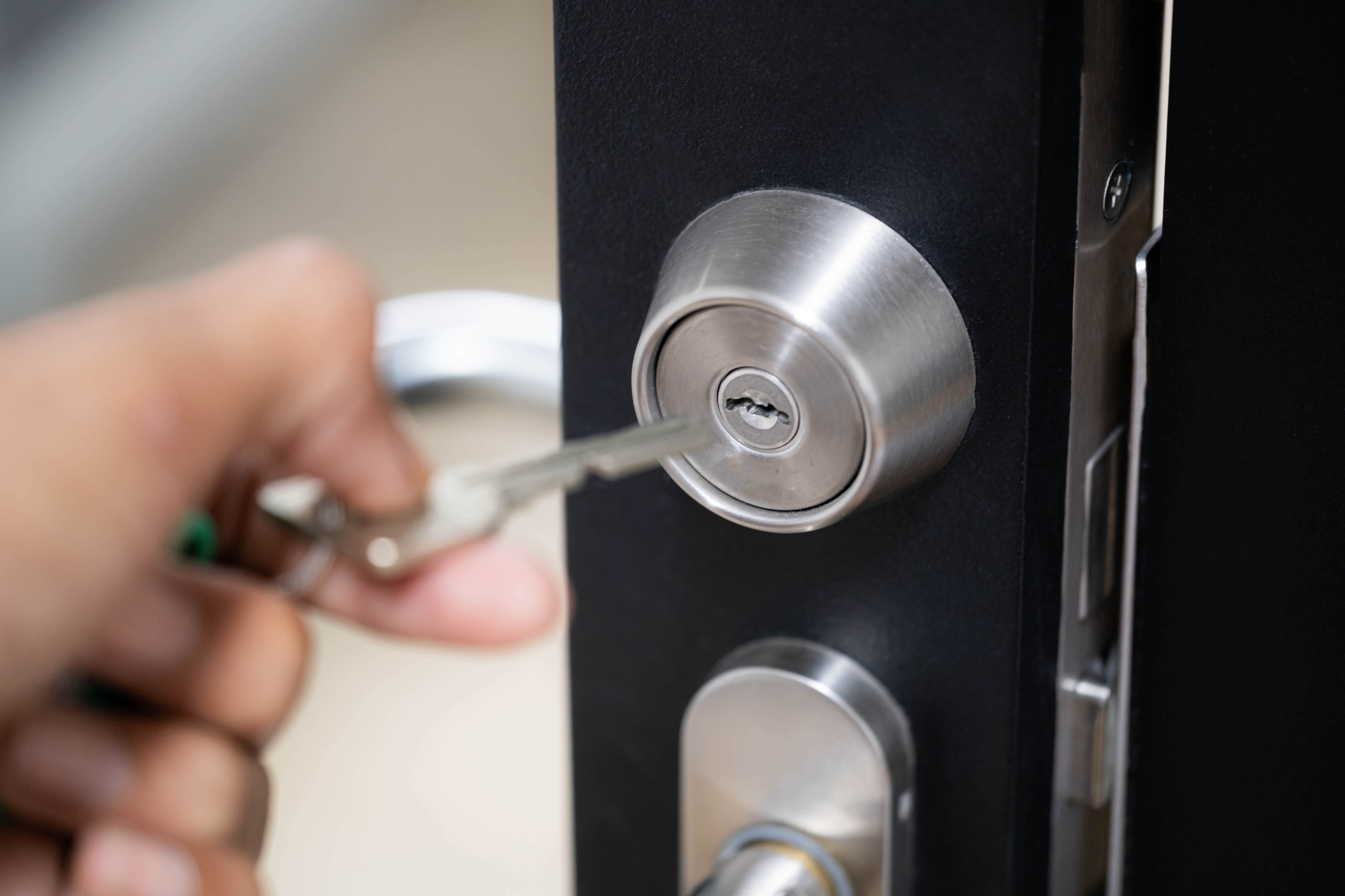 Close-up of a high-security lock - locksmith safe and lock specialist in Wodonga